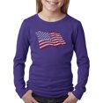 thumbnail image 1 of LA Pop Art Girl's Word Art Long Sleeve - American Wars Tribute Flag, 1 of 2