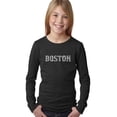 thumbnail image 1 of LA Pop Art Girl's Word Art Long Sleeve - BOSTON NEIGHBORHOODS, 1 of 2