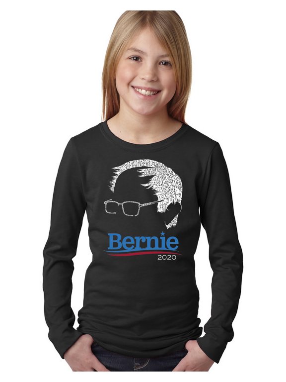 Girl's Word Art Long Sleeve - Bernie Sanders 2020
