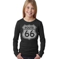 thumbnail image 1 of LA Pop Art Girl's Word Art Long Sleeve - CITIES ALONG THE LEGENDARY ROUTE 66, 1 of 2
