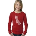 thumbnail image 1 of LA Pop Art Girl's Word Art Long Sleeve - California State, 1 of 2