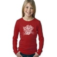 thumbnail image 1 of LA Pop Art Girl's Word Art Long Sleeve - Cat Face, 1 of 2
