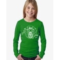 thumbnail image 1 of LA Pop Art Girl's Word Art Long Sleeve - Chimpanzee, 1 of 2