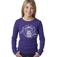thumbnail image 1 of LA Pop Art Girl's Word Art Long Sleeve - Chimpanzee, 1 of 2