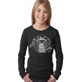 thumbnail image 1 of LA Pop Art Girl's Word Art Long Sleeve - Chimpanzee, 1 of 2
