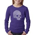 thumbnail image 1 of LA Pop Art Girl's Word Art Long Sleeve - Dead Inside Skull, 1 of 2