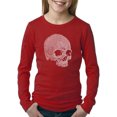 thumbnail image 1 of LA Pop Art Girl's Word Art Long Sleeve - Dead Inside Skull, 1 of 2
