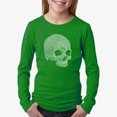 thumbnail image 1 of LA Pop Art Girl's Word Art Long Sleeve - Dead Inside Skull, 1 of 2