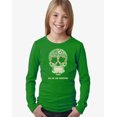 thumbnail image 1 of LA Pop Art Girl's Word Art Long Sleeve - Dia De Los Muertos, 1 of 2
