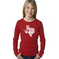 thumbnail image 1 of LA Pop Art Girl's Word Art Long Sleeve - Everything is Bigger in Texas, 1 of 2