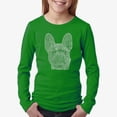 thumbnail image 1 of LA Pop Art Girl's Word Art Long Sleeve - French Bulldog, 1 of 2