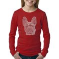 thumbnail image 1 of LA Pop Art Girl's Word Art Long Sleeve - French Bulldog, 1 of 2