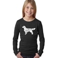 thumbnail image 1 of LA Pop Art Girl's Word Art Long Sleeve - Golden Retreiver, 1 of 2