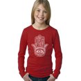 thumbnail image 1 of LA Pop Art Girl's Word Art Long Sleeve - Hamsa, 1 of 2