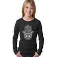 thumbnail image 1 of LA Pop Art Girl's Word Art Long Sleeve - Hamsa, 1 of 2