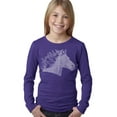 thumbnail image 1 of LA Pop Art Girl's Word Art Long Sleeve - Horse Mane, 1 of 2