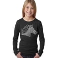 thumbnail image 1 of LA Pop Art Girl's Word Art Long Sleeve - Horse Mane, 1 of 2