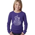 thumbnail image 1 of LA Pop Art Girl's Word Art Long Sleeve - Languages Guitar, 1 of 2