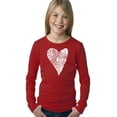 thumbnail image 1 of LA Pop Art Girl's Word Art Long Sleeve - Lots of Love, 1 of 2