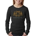 thumbnail image 1 of LA Pop Art Girl's Word Art Long Sleeve - Namaste, 1 of 2