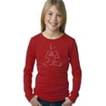thumbnail image 1 of LA Pop Art Girl's Word Art Long Sleeve - POPULAR YOGA POSES, 1 of 2