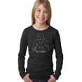 thumbnail image 1 of LA Pop Art Girl's Word Art Long Sleeve - POSITIVE WISHES, 1 of 2