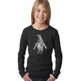 thumbnail image 1 of LA Pop Art Girl's Word Art Long Sleeve - Penguin, 1 of 2