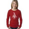 thumbnail image 1 of LA Pop Art Girl's Word Art Long Sleeve - Penguin, 1 of 2