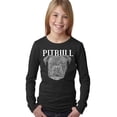 thumbnail image 1 of LA Pop Art Girl's Word Art Long Sleeve - Pitbull Face, 1 of 2