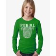 thumbnail image 1 of LA Pop Art Girl's Word Art Long Sleeve - Pitbull Face, 1 of 2