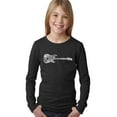 thumbnail image 1 of LA Pop Art Girl's Word Art Long Sleeve - Rock Guitar, 1 of 2