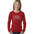 thumbnail image 1 of LA Pop Art Girl's Word Art Long Sleeve - SAVE A PLANET, RIDE A BIKE, 1 of 2