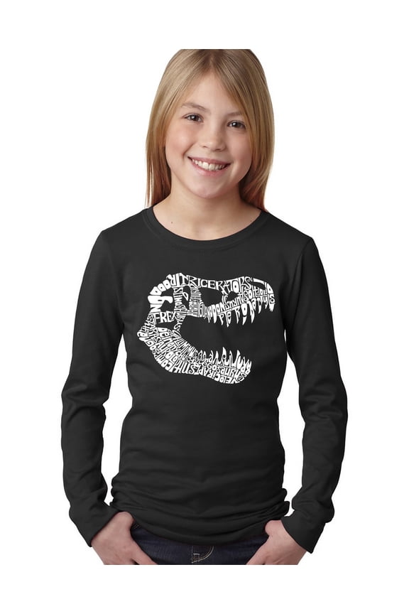 Girl's Word Art Long Sleeve - TREX
