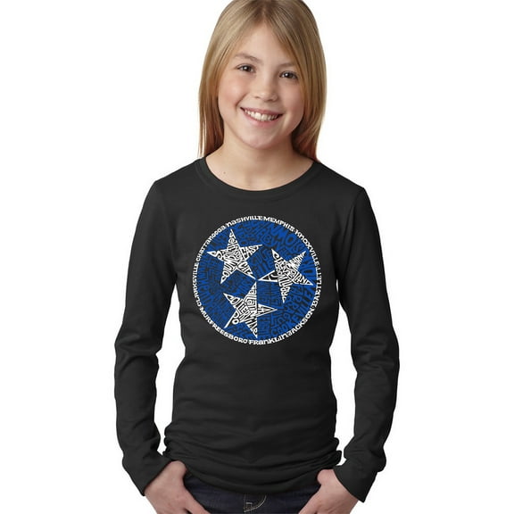 LA Pop Art Girl's Word Art Long Sleeve - Tennessee Tristar