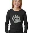 thumbnail image 1 of LA Pop Art Girl's Word Art Long Sleeve - Types of Bears, 1 of 2