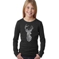 thumbnail image 1 of LA Pop Art Girl's Word Art Long Sleeve - Types of Deer, 1 of 2