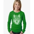 thumbnail image 1 of LA Pop Art Girl's Word Art Long Sleeve - Wolf, 1 of 2