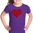 thumbnail image 1 of LA Pop Art Girl's Word Art T-shirt - All You Need Is Love, 1 of 2