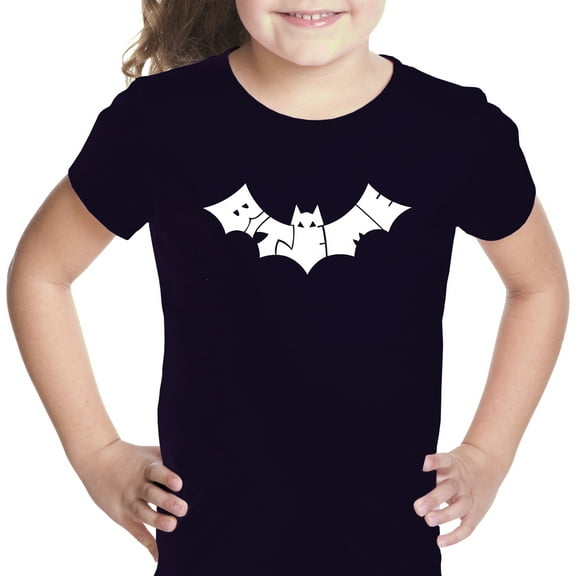 LA Pop Art Girl's Word Art T-shirt - BAT - BITE ME