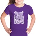 thumbnail image 1 of LA Pop Art Girl's Word Art T-shirt - Big Cats, 1 of 2
