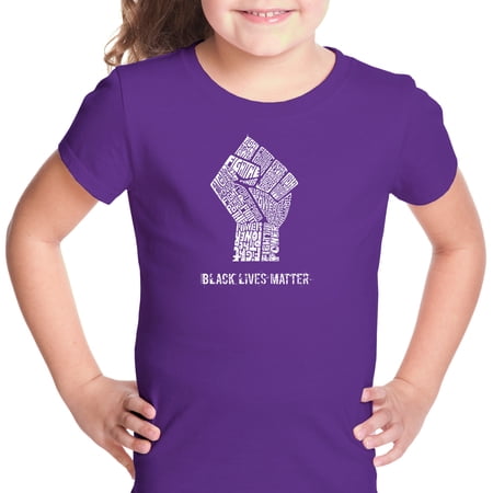 LA Pop Art Girl's Word Art T-shirt - Black Lives Matter