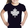 thumbnail image 1 of LA Pop Art Girl's Word Art T-shirt - CANADIAN NATIONAL ANTHEM, 1 of 2
