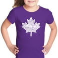 thumbnail image 1 of LA Pop Art Girl's Word Art T-shirt - CANADIAN NATIONAL ANTHEM, 1 of 2