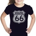 thumbnail image 1 of LA Pop Art Girl's Word Art T-shirt - CITIES ALONG THE LEGENDARY ROUTE 66, 1 of 2