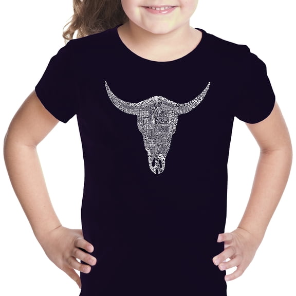 LA Pop Art Girl's Word Art T-shirt - COUNTRY MUSIC'S ALL TIME HITS