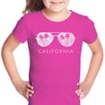 thumbnail image 1 of LA Pop Art Girl's Word Art T-shirt - California Shades, 1 of 2