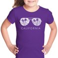 thumbnail image 1 of LA Pop Art Girl's Word Art T-shirt - California Shades, 1 of 2