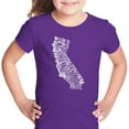 thumbnail image 1 of LA Pop Art Girl's Word Art T-shirt - California State, 1 of 2