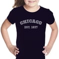 thumbnail image 1 of LA Pop Art Girl's Word Art T-shirt - Chicago 1837, 1 of 2