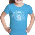 thumbnail image 1 of LA Pop Art Girl's Word Art T-shirt - Chimpanzee, 1 of 2